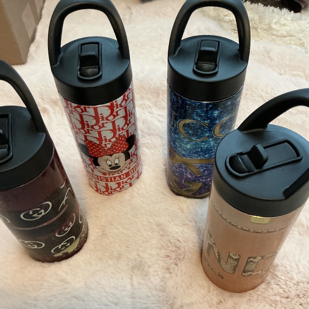 CUSTOM MADE 16 oz FLIP N SIP TUMBLERS WITH CARRYING HANDLE